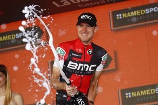 Tejay van Garderen (BMC) enjoys his podium time