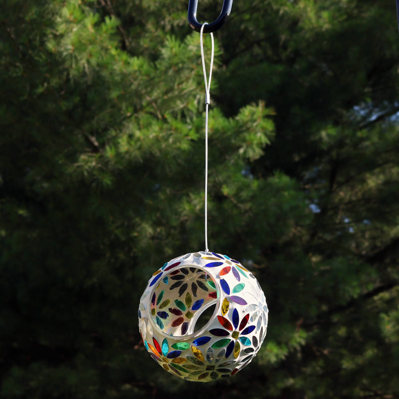 Tucker Murphy Pet™ Huebner Mosaic Glass Fly-Through Hanging Bird Feeder, 1-Cup Capacity & Reviews | Wayfair