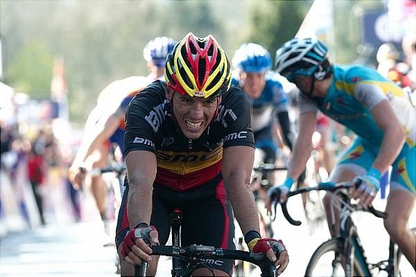 Belgian champion Philippe Gilbert (BMC) crossed the finish line in third place.
