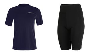 Le Col's Indoor Training Collection includes a t-shirt and shorts