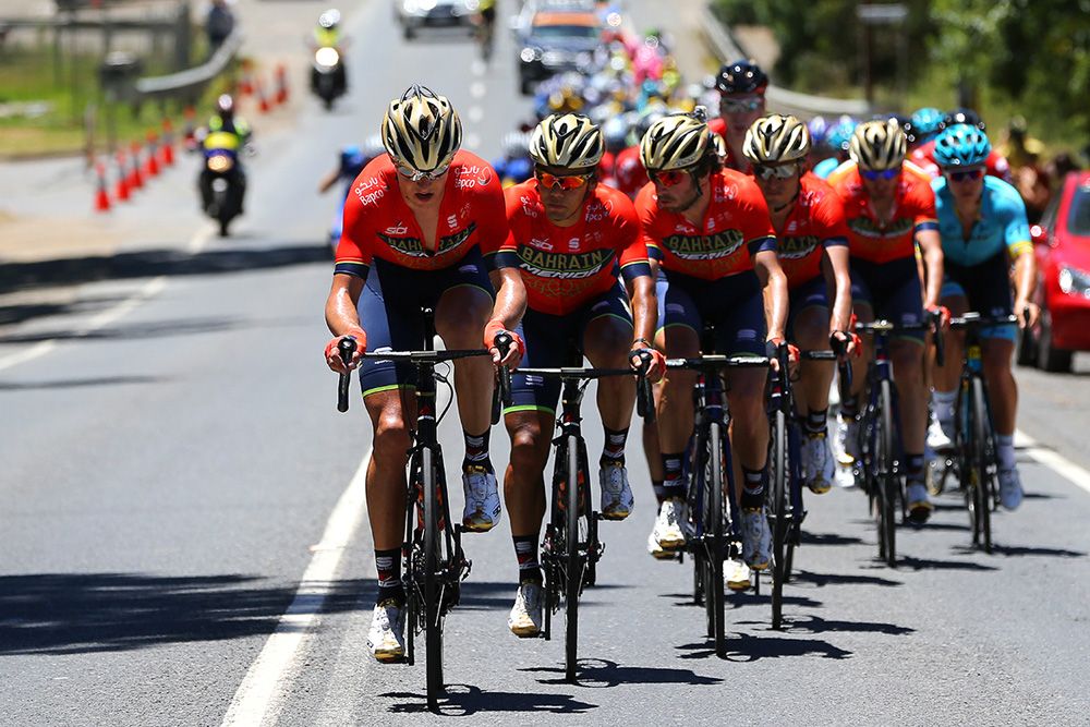 Bahrain-Merida lead the peloton