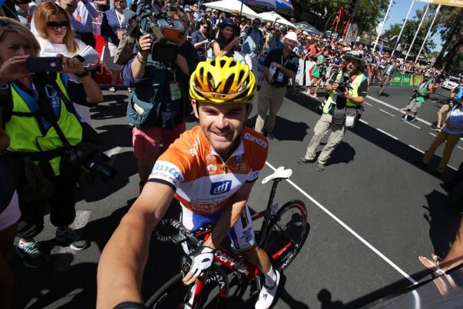Race leader Jack Bobridge (UniSA) signs on