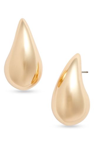Polished Teardrop Stud Earrings
