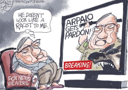 Political cartoon U.S. Arpaio pardon Fox News