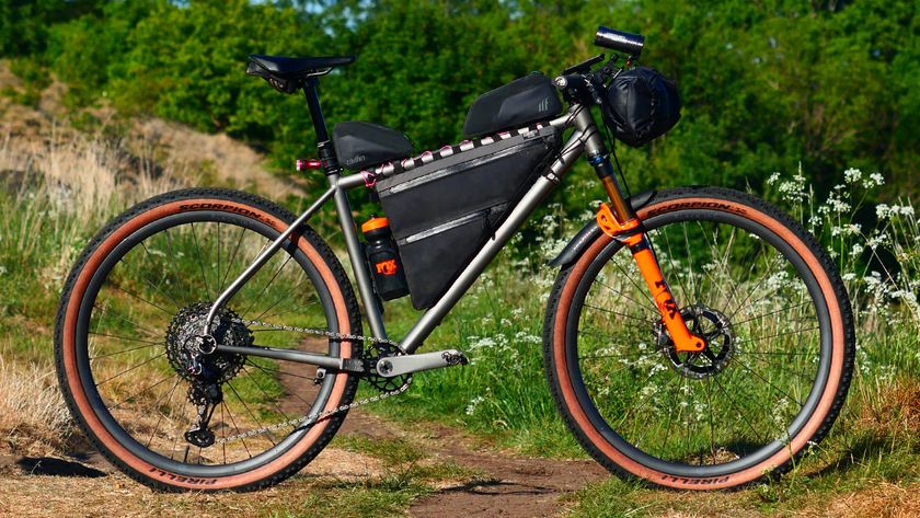 Gloria All Terrain bike loaded up with bikepacking gear