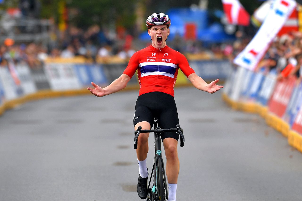 Hagenes wins the junior men&#039;s road race