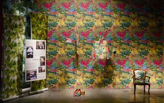 Design Miami/ collaborated with textile designers Pierre Frey on Chromatropic, a textile that mixed the design house’s hand-drawn patterns with the fair’s aesthetic