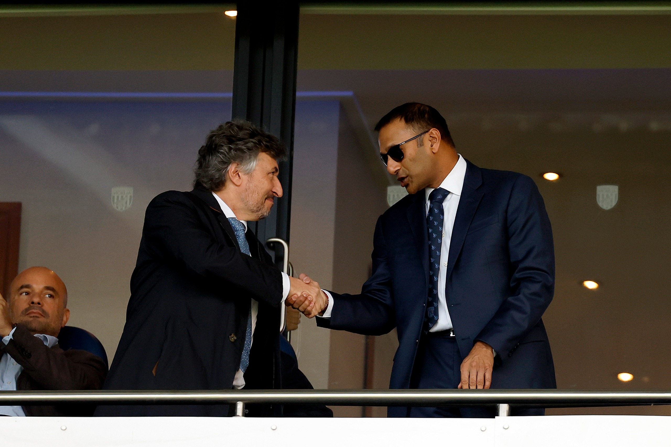 Watford owner (L) Gino Pozzo