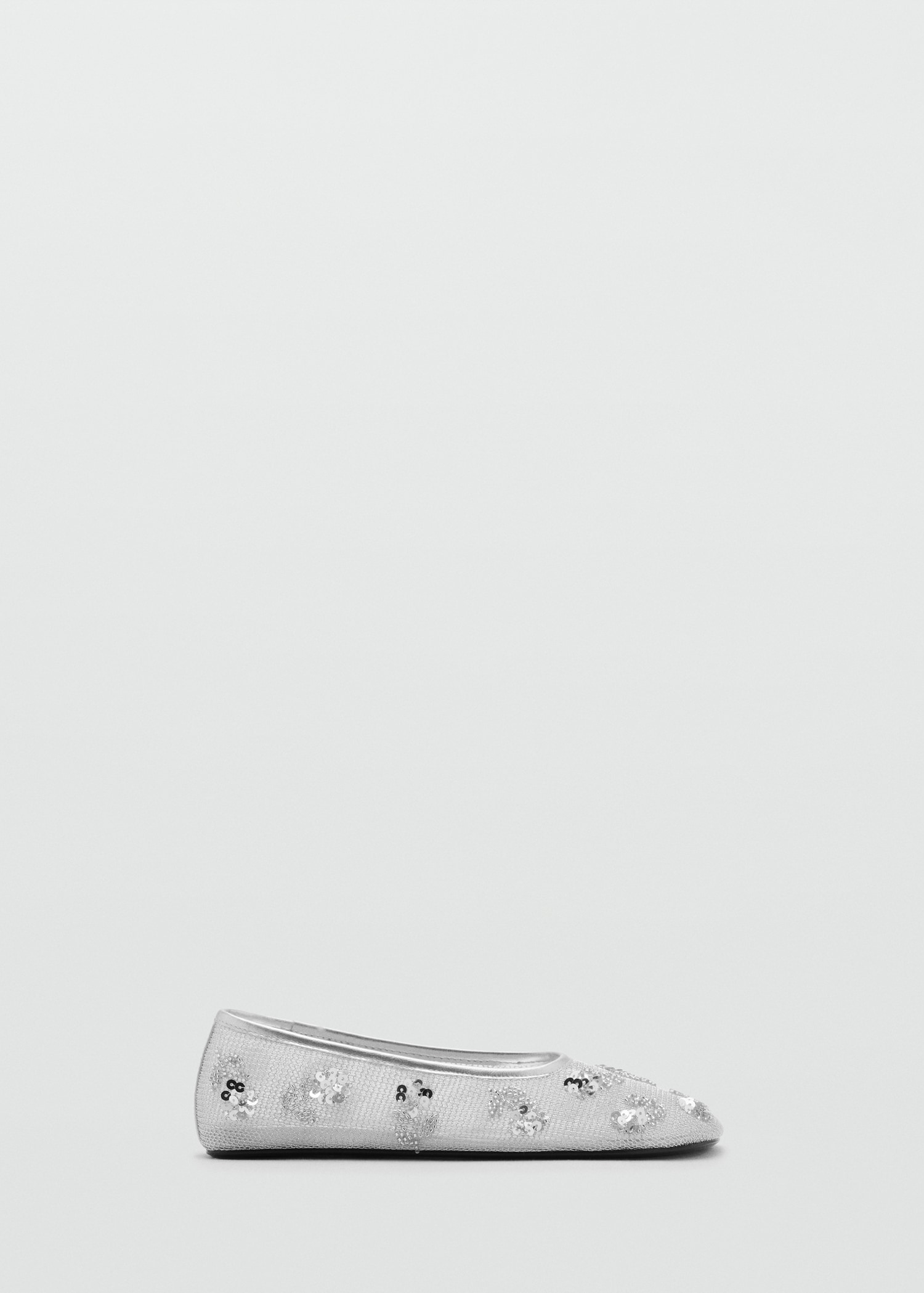 Sequin Embroidered Mesh Ballerina - Women | Mango United Kingdom