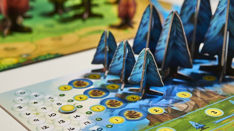 Best board games 2022, image shows Photosynthesis board game components set up for a game