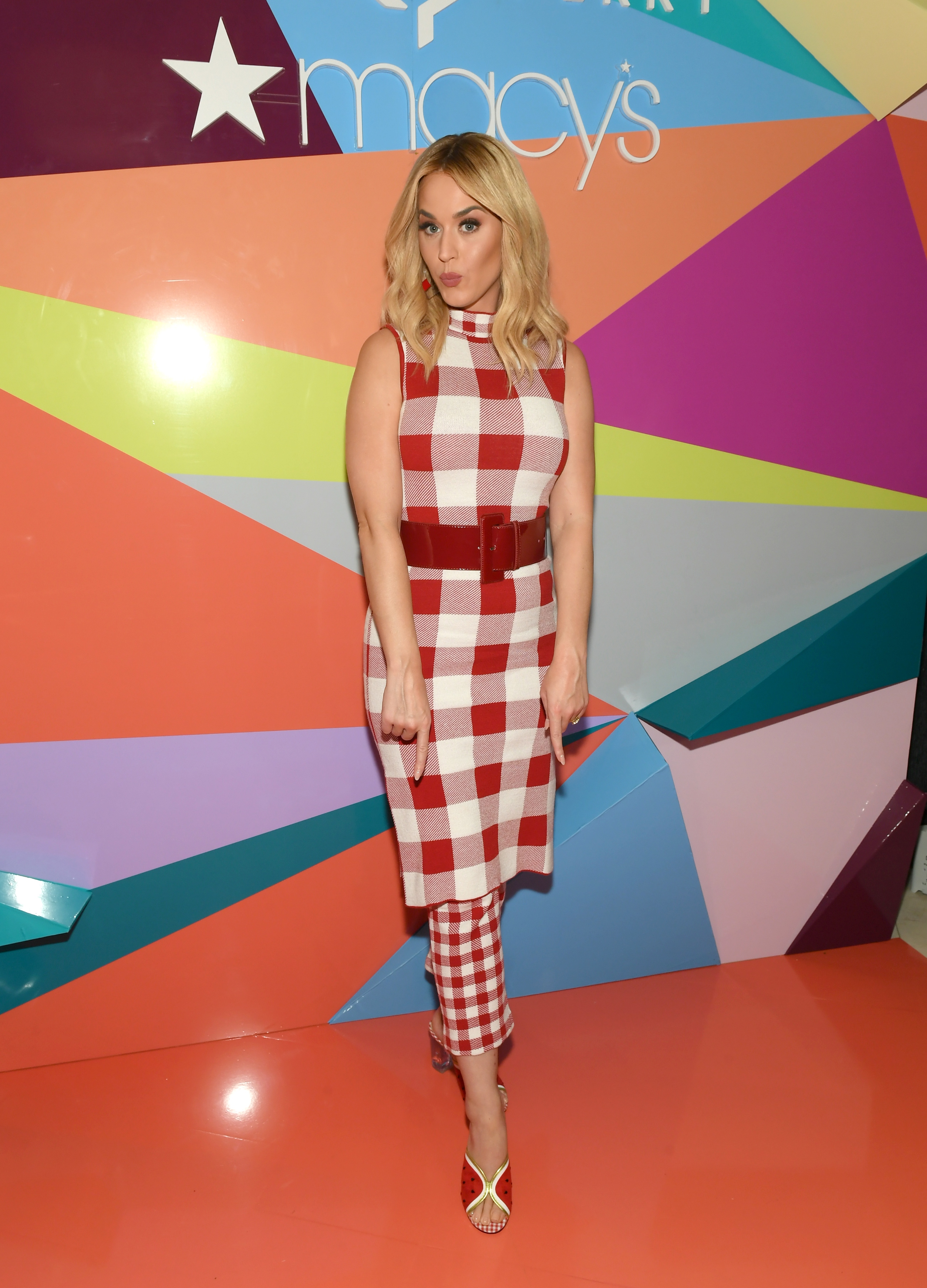 Katy Perry wearing gingham
