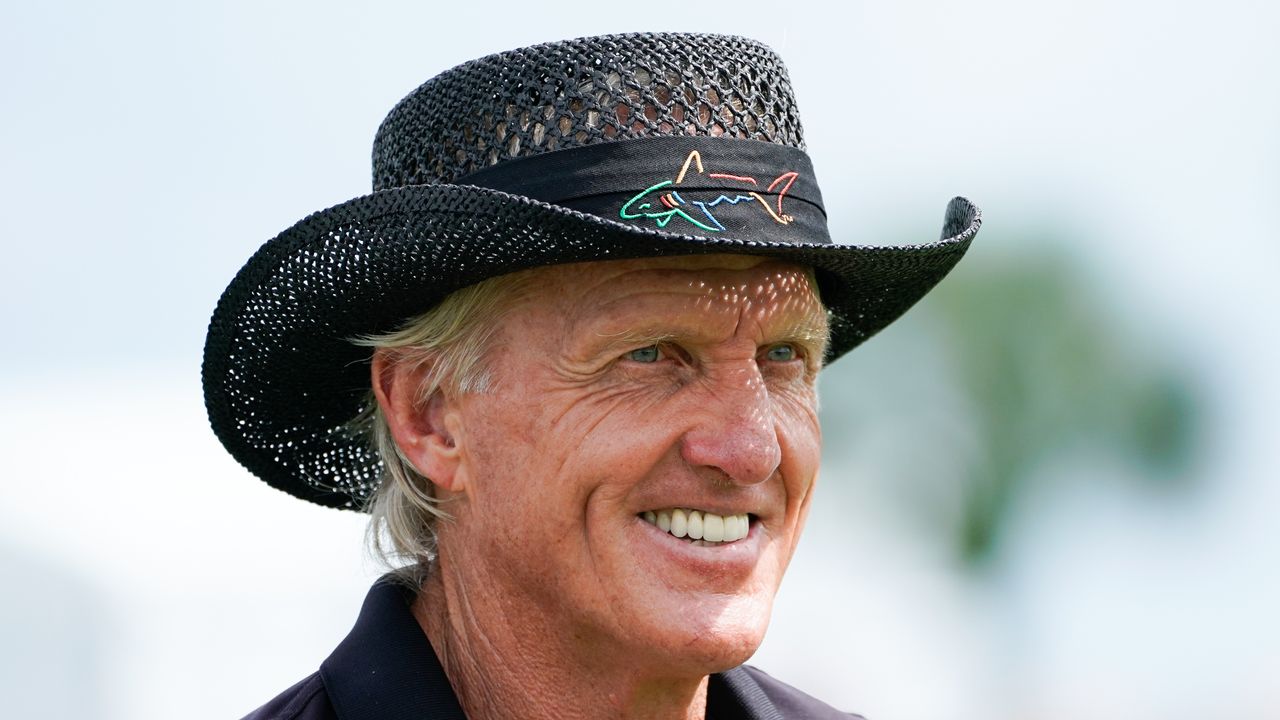 Greg Norman smiles