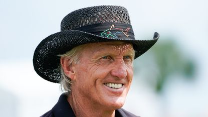 Greg Norman smiles