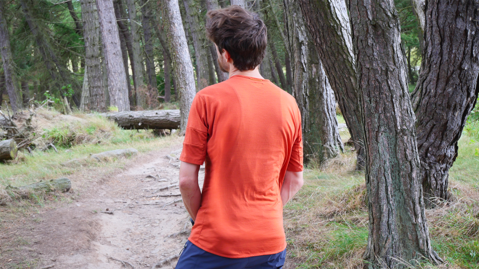 Rapha Explore Merino t-shirt from behind