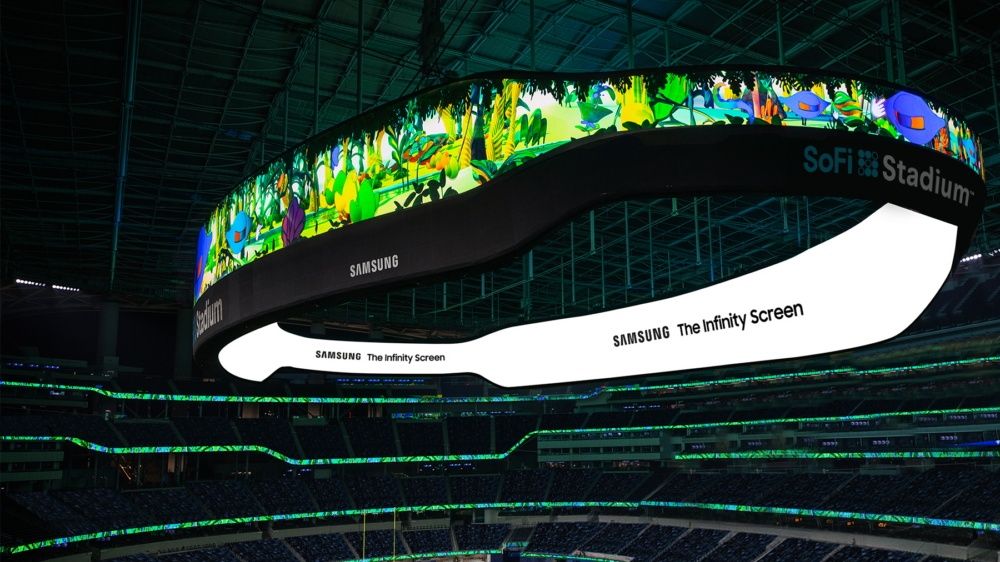 The Infinity Screen by Samsung at the SofI Stadium