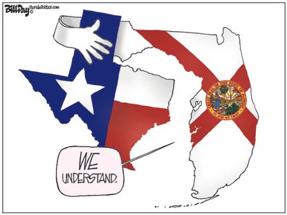 Editorial cartoon U.S. Hurricanes Florida Texas Harvey