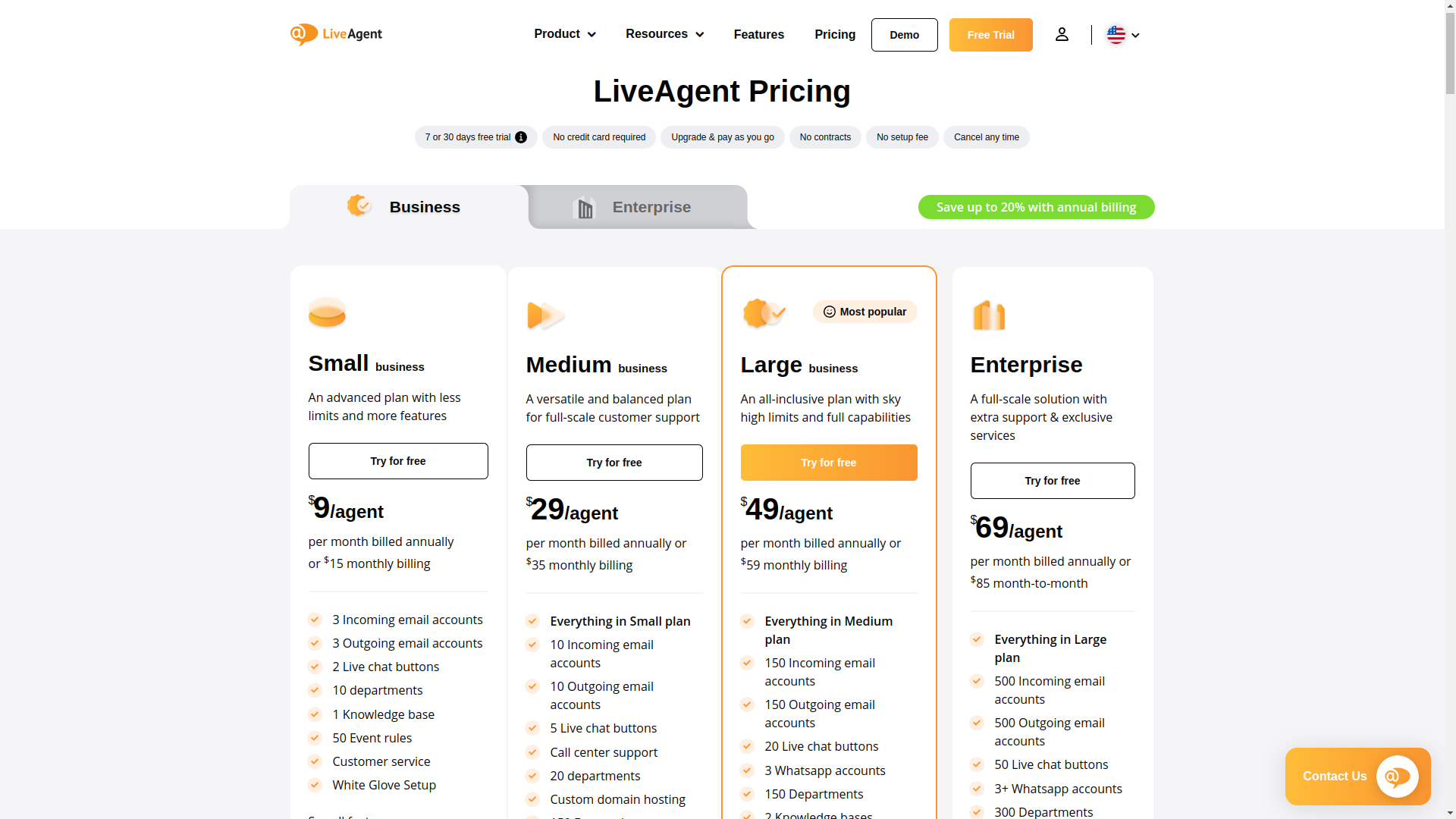 LiveAgent pricing