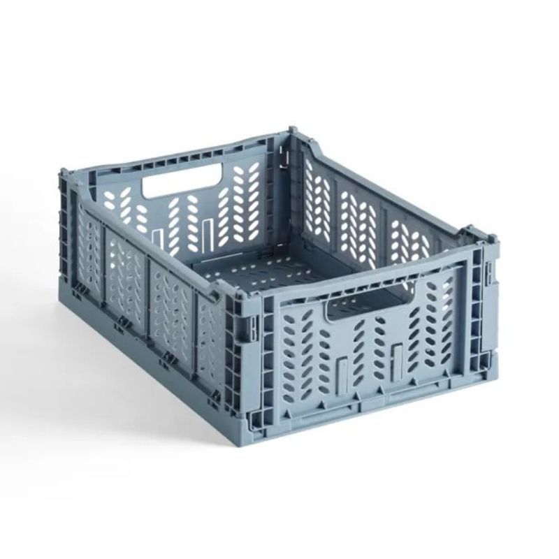 Blue plastic crate