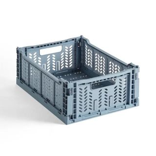 Blue plastic crate 