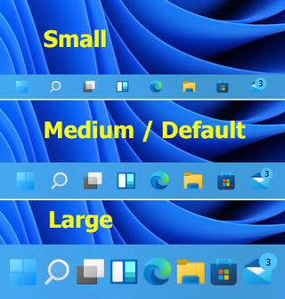 What the Windows 11 taskbar looks like
