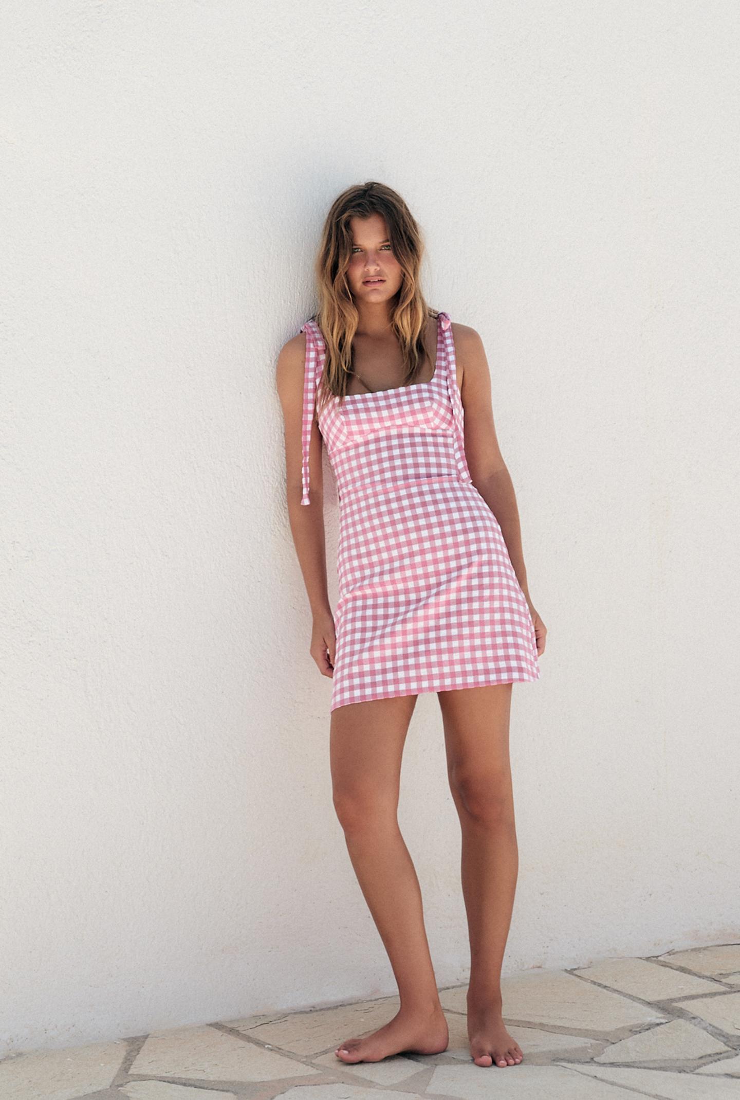 ZARA, Gingham Mini Dress