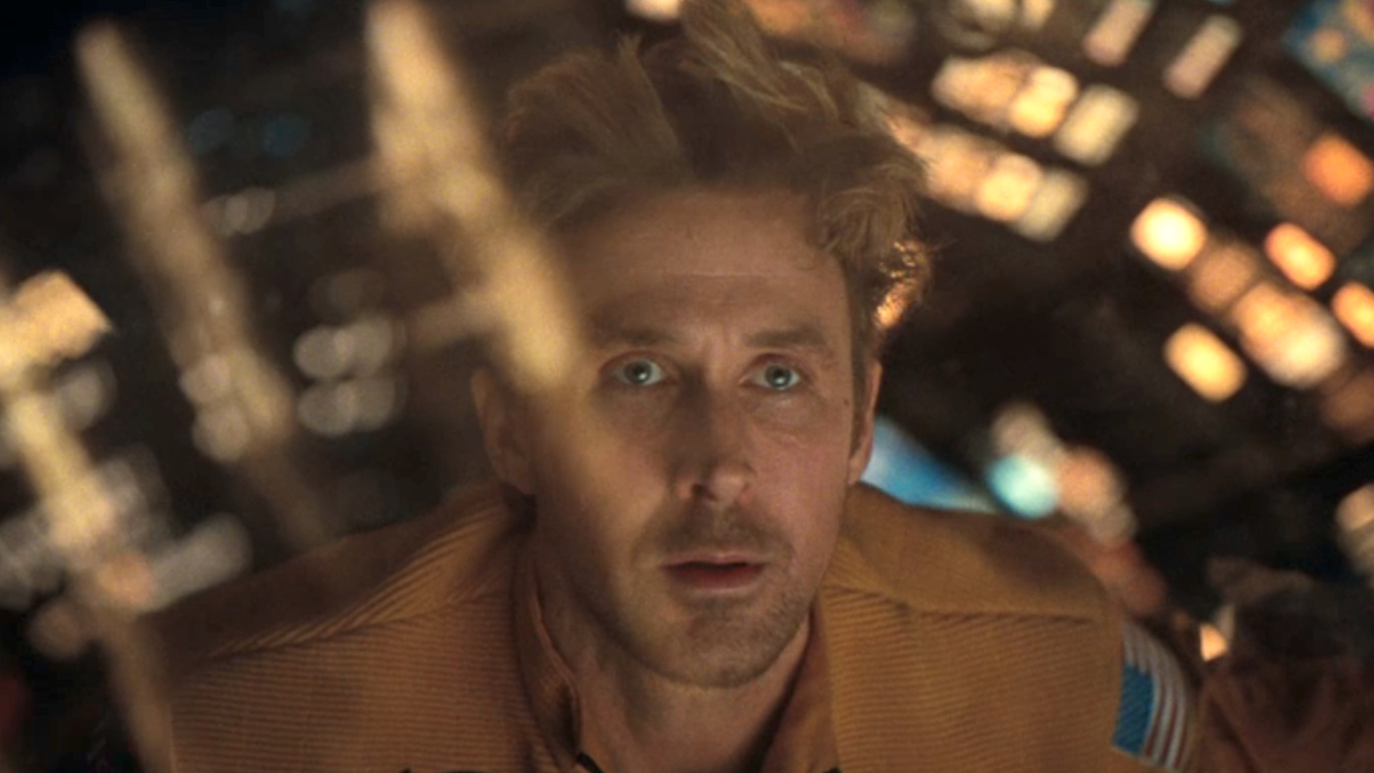 Ryan Gosling looking out into space in Project Hail Mary