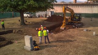 The graves were found during the latest excavations at Oaklawn Cemetery, and bring the total number of unmarked graves found there to more than 40.