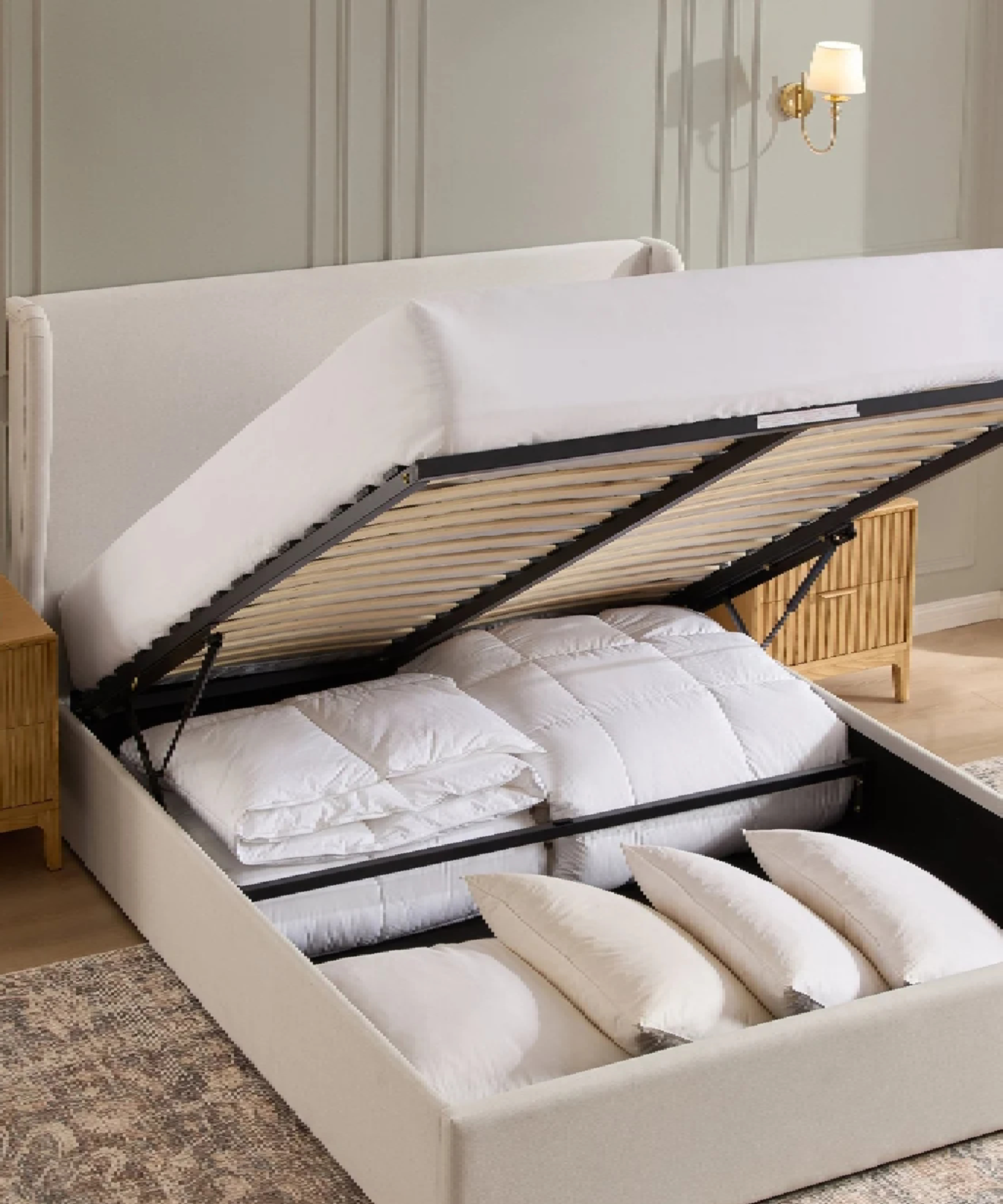 the gas lift mechanism shown with bed open