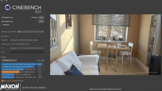 The Cinebench UI rendering.