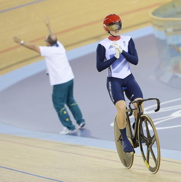 Victoria Pendleton (Great Britain) after finishing