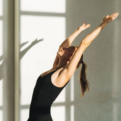 woman stretching