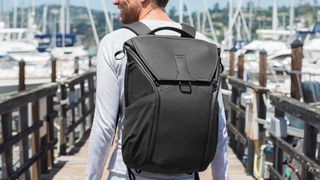 Young man with Peak Design Everyday Backpack