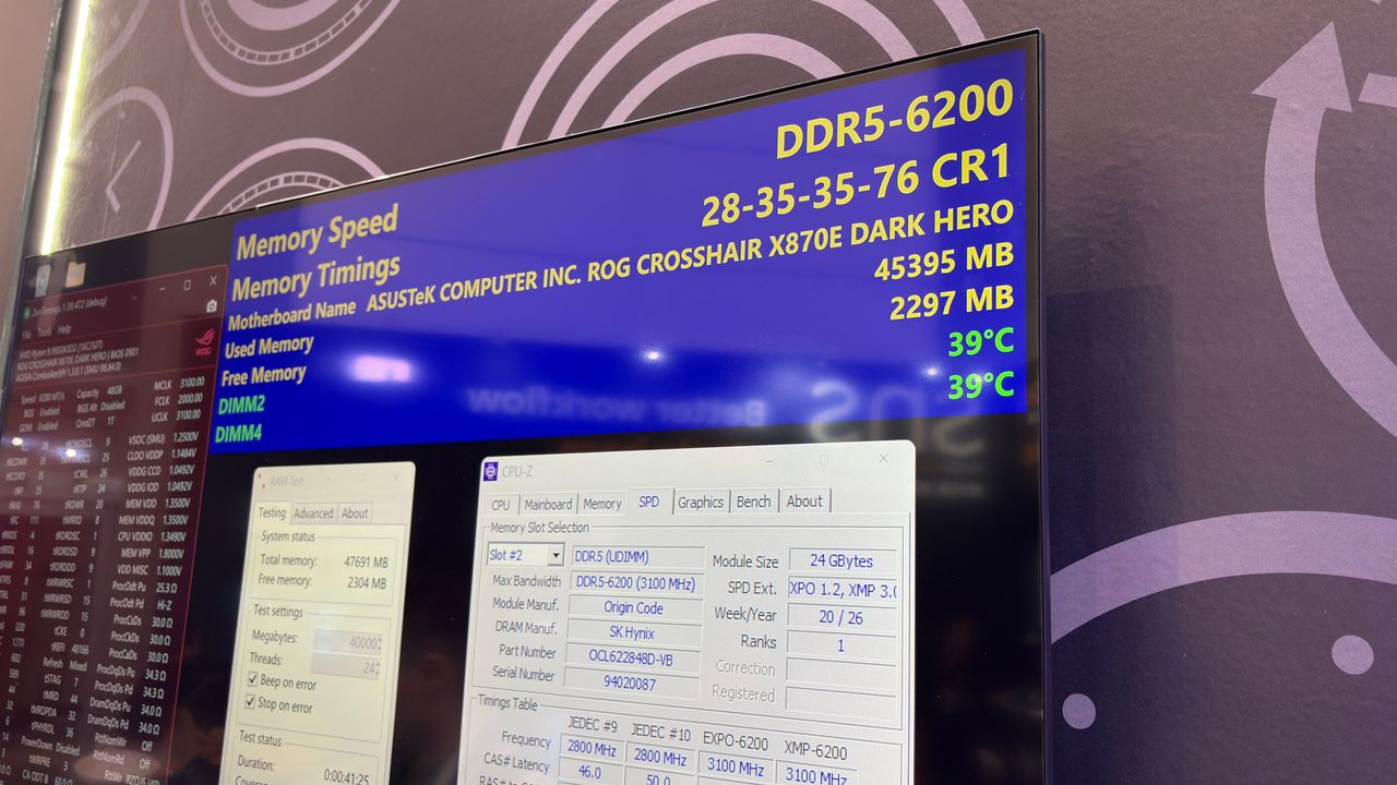 A photo of Biwin's Origin Code brand of DDR5 memory kits, as displayed at Computex 2026