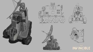 Making The Invincible; 1950s sci-fi design of a mobile radar