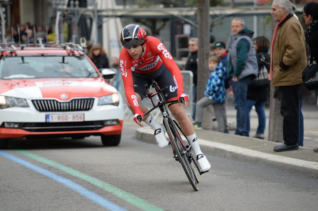 Tony Gallopin (Lotto Soudal) rides to the win