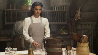Egwene stands at an apothecary table in The Wheel of Time season 2
