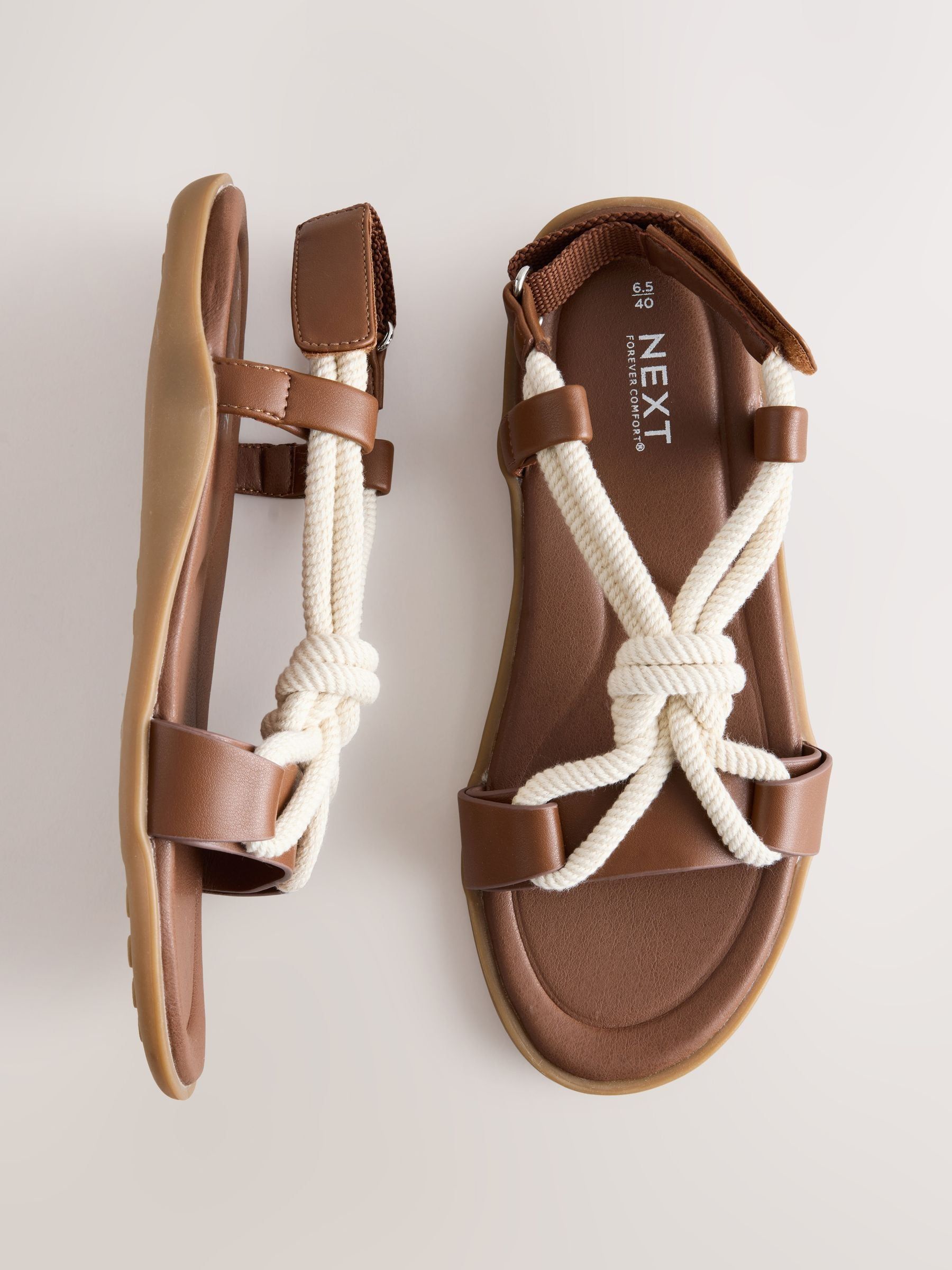 Neutral Rope Sling Back Sandals - Size 3 Eu 35.5