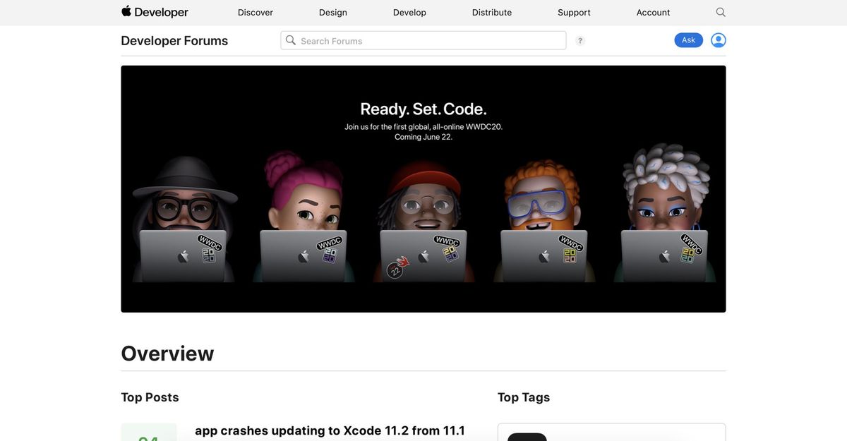 Apple Developer Forums Redesign