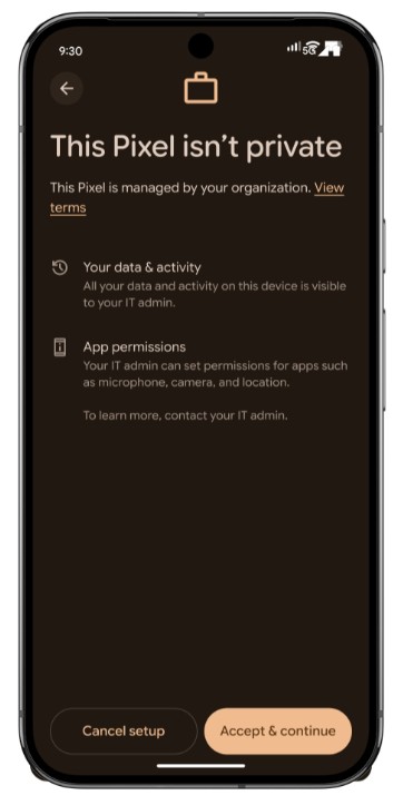 Security features in Android Enterprise