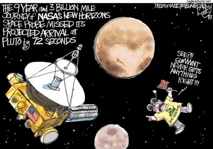 Editorial cartoon Space Pluto