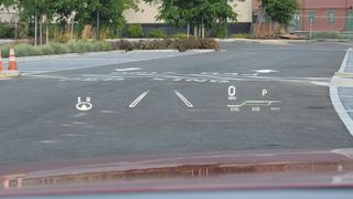 A view of the HUD from the driver's seat in Toyota Mirai (2021)