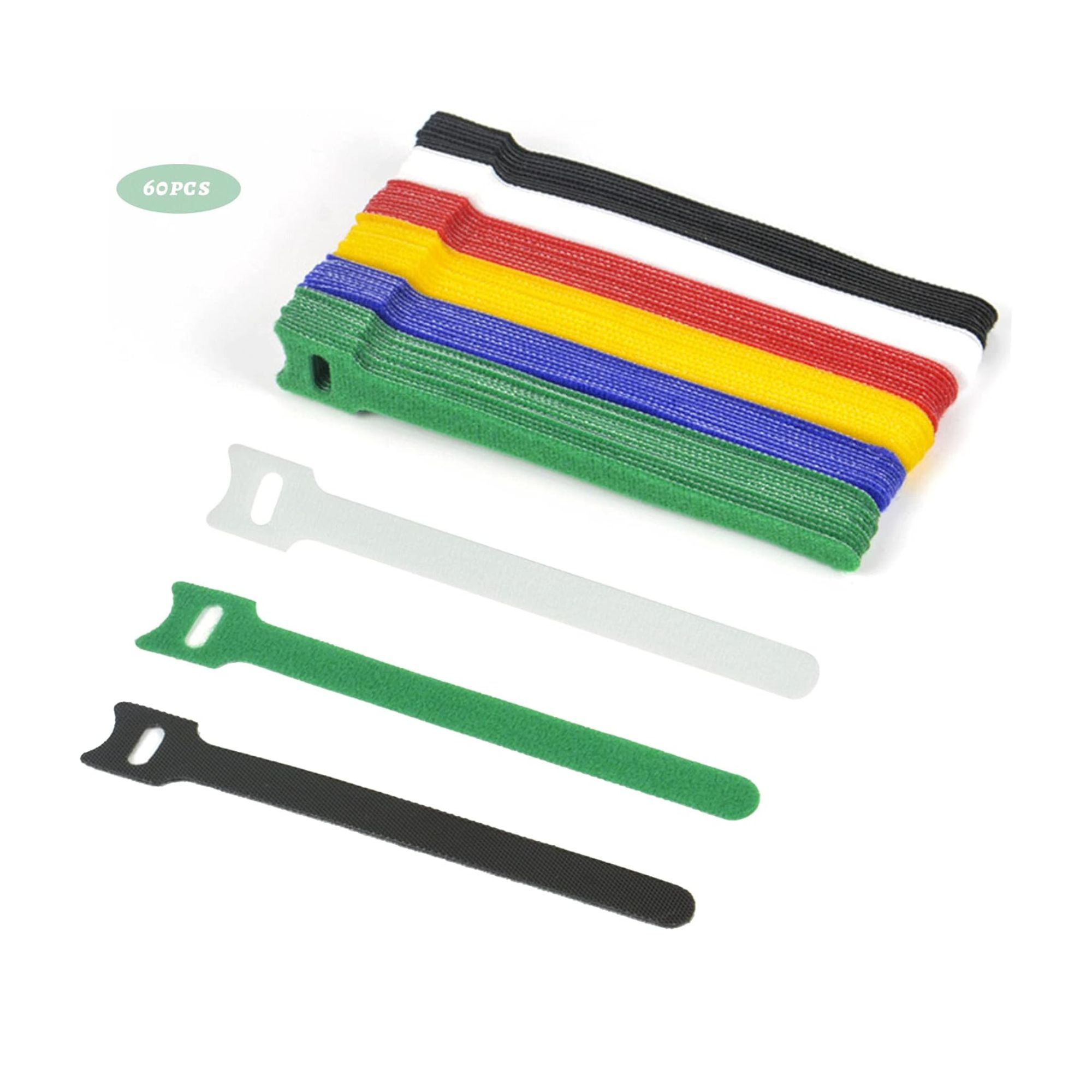 60 Pieces Velcro Cable Ties