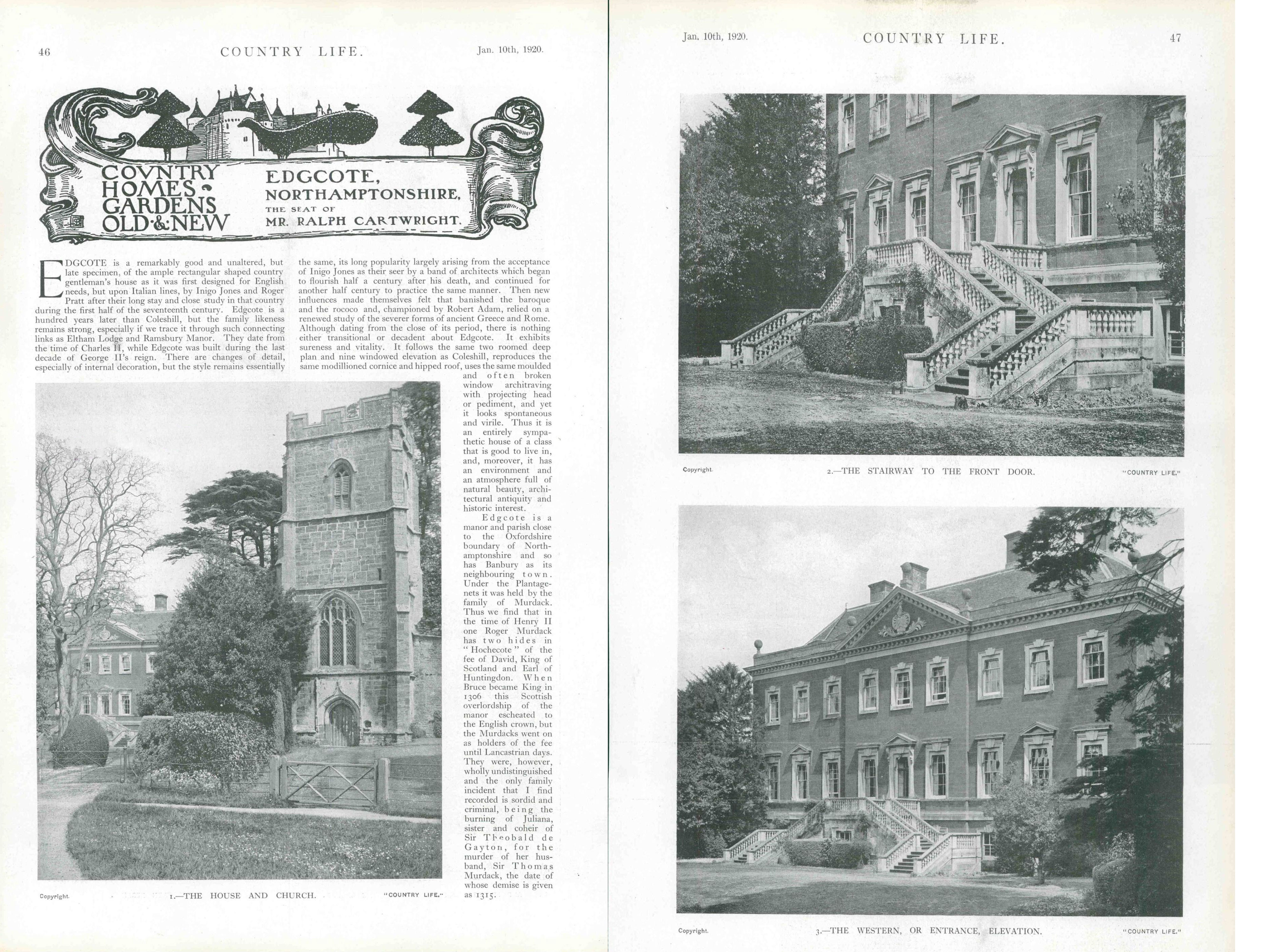 Edgot in Country Life in January 1920
