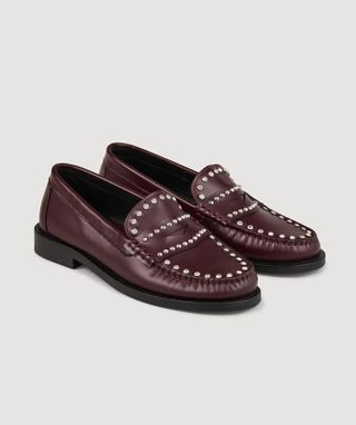 Sandro, Studded Leather Loafers