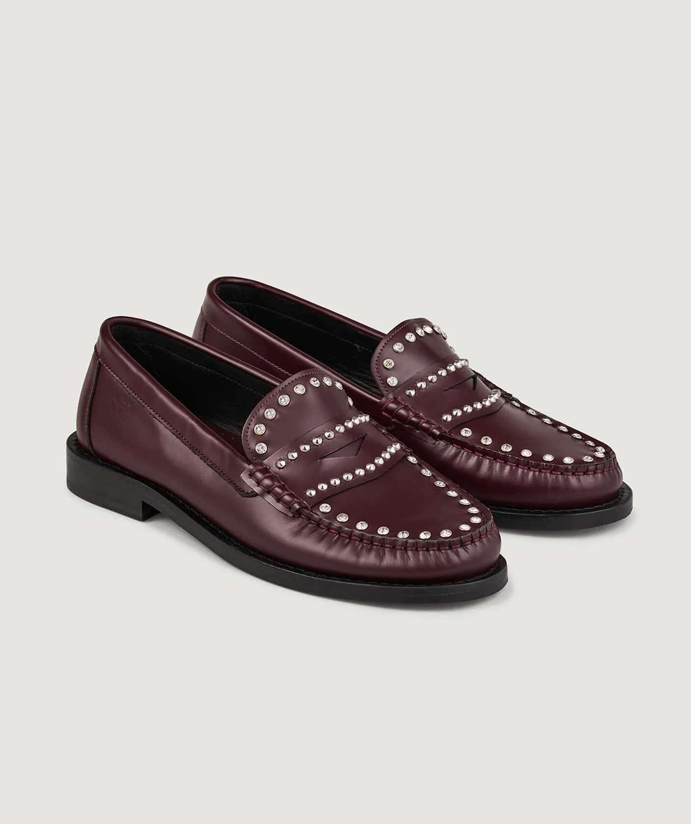 Sandro, Studded leather loafers