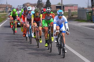 Umberto Poli in the breakaway after getting a late call to ride Milan-San Remo