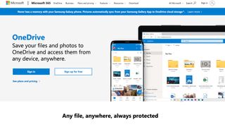 OneDrive website screenshot