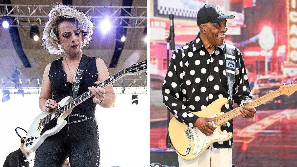Left&ndash;Samantha Fish performs at The Amp Ballantyne on October 04, 2025 in Charlotte, North Carolina; Right&ndash;Buddy Guy performs at Stern Grove on August 06, 2023 in San Francisco, California
