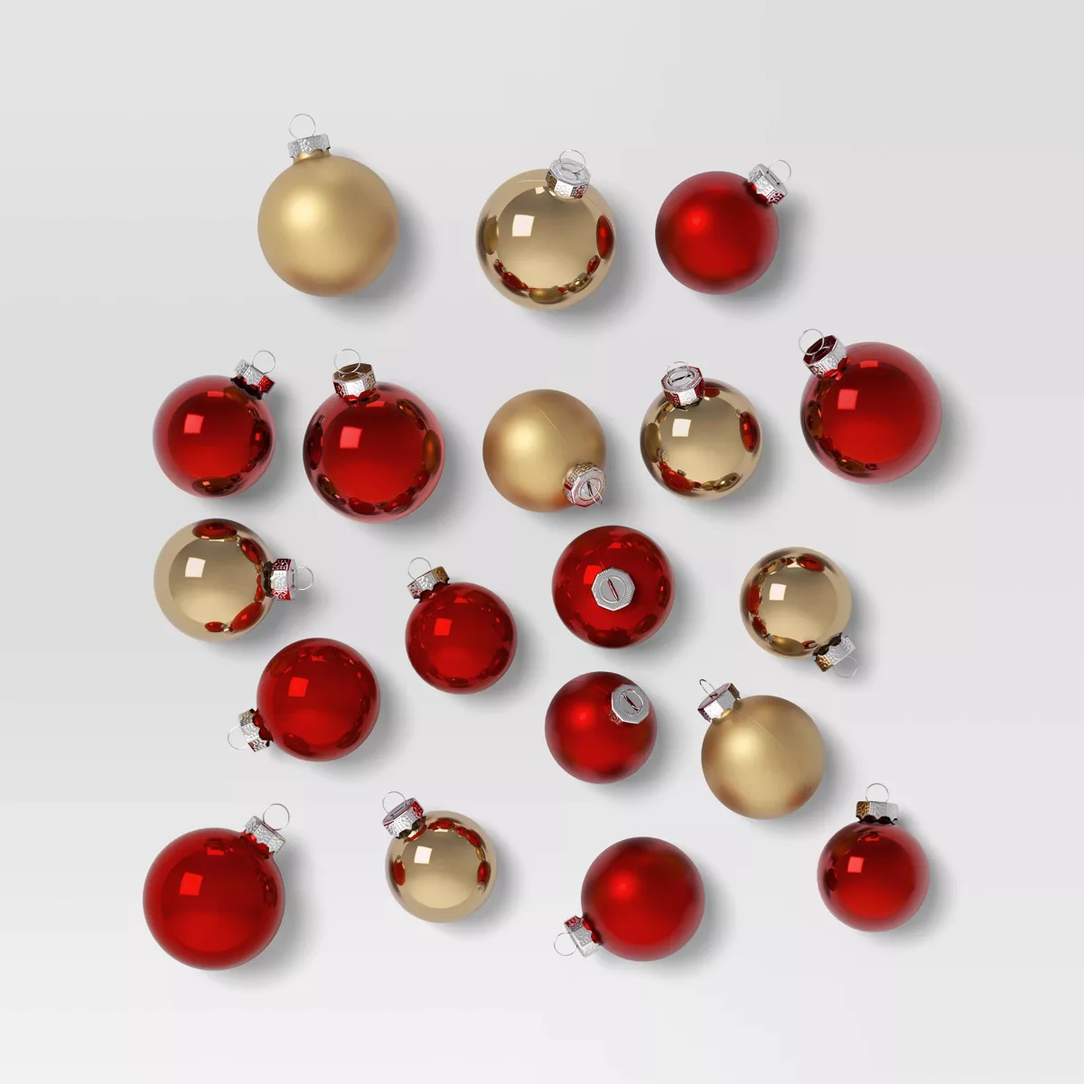 42ct Round Glass Christmas Tree Ornament Set - Wondershop&amp;trade;