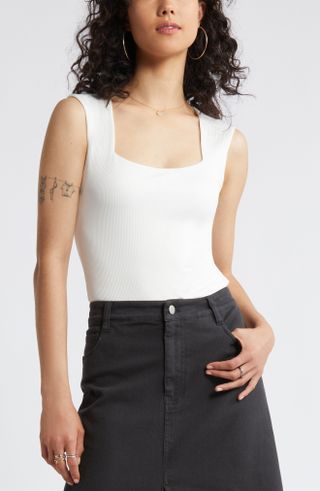 Butter Rib Square Neck Bodysuit